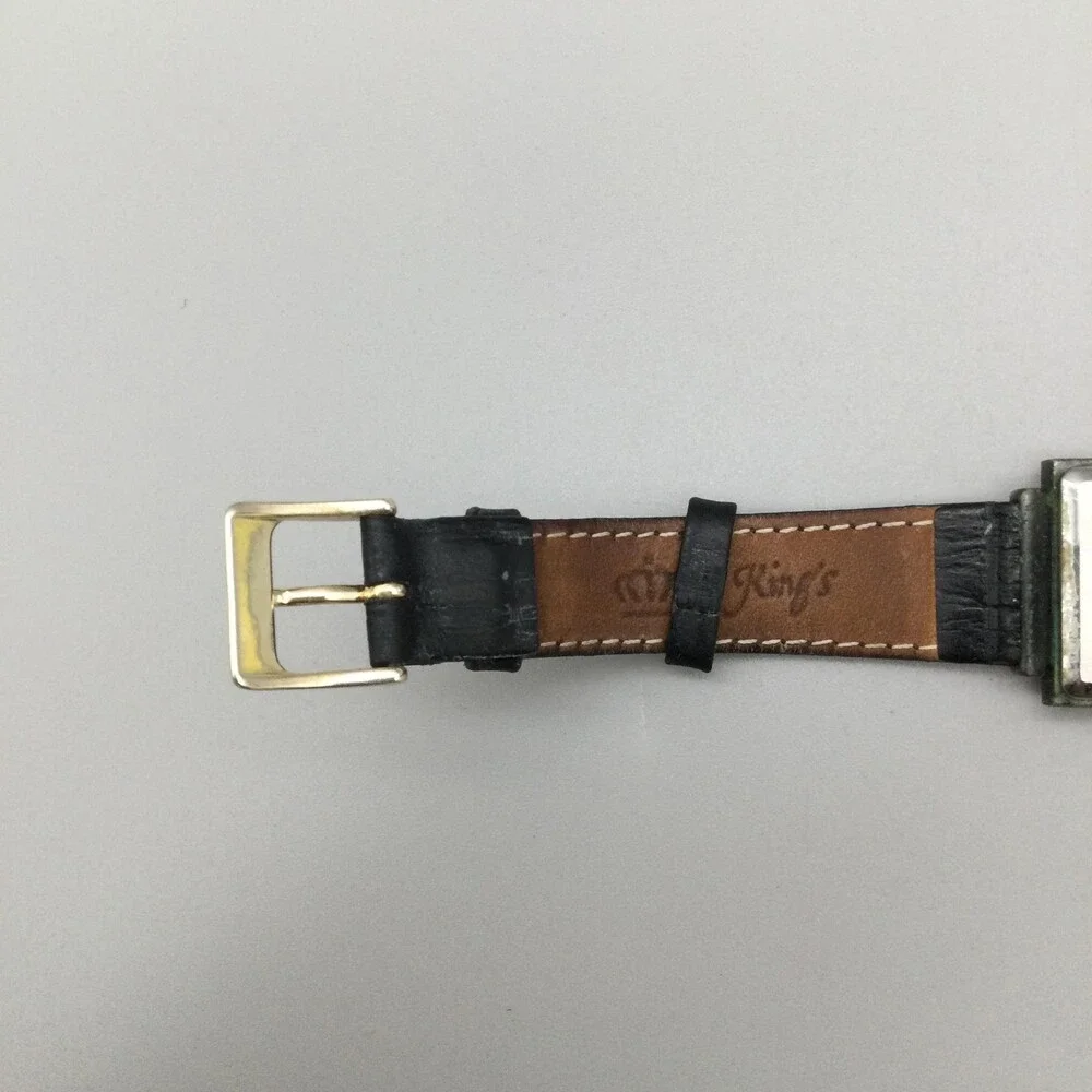 Vintage Casio 331 MY-622 Mens Watch 25mm White Dial Black Leather New Battery